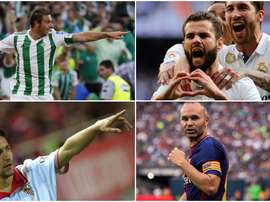 Jesús Navas, Joaquín, Nacho et Iniesta sont les vétérans de leur équipe cette saison 17-18. BeSoccer