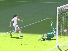 Le but de Vallejo. Capture/Beinsports