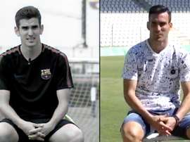 Jesús y Alejandro Alfaro se enfrentarán en el Barça B-Córdoba. Twitter/FCBarcelonaB