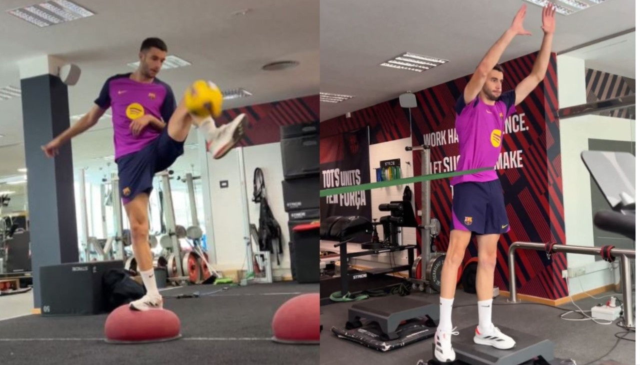 Joan García se machaca en el gimnasio cinco días antes de la pretemporada