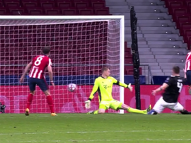 Joao Felix put Atletico Madrid 1-0 up. Screenshot/Movistar+LigadeCampeones