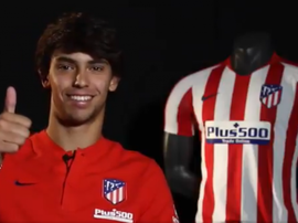 As primeiras palavras de João Félix como jogador do Atlético de Madrid. Captura/Atleti