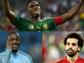 Jogadores africanos que mais vezes venceram o prêmio da CAF. EFE/AFP