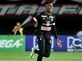 Johan Arango marcó 12 goles en 37 partidos con el Once Caldas este año. Twitter