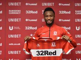 Obi Mikel rejoint Middlesbrough. Twiter/Boro