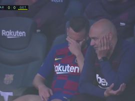 Jordi Alba sort sur blessure contre Getafe. Capture/MovistarLaLiga