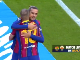 Barca took the lead in no time. Captura/BarçaTV