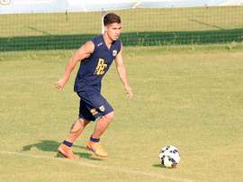 José Mauri, durante un entreno con el Parma. Twitter.