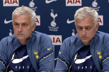 Mourinho in a press conference. Screenshot/TottenhamHotspur