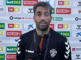 Josema, orgulloso del sistema defensivo del Elche. Captura/ElcheCF