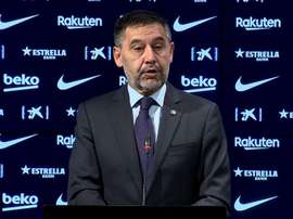 Bartomeu fala em coletiva de imprensa. Captura/BarçaTV