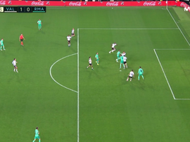 Gol anulado de Jovic nos acréscimos. Captura/Movistar+LaLiga
