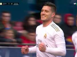 Jovic marcó en Navarra. Twitter/MovistarFutbol