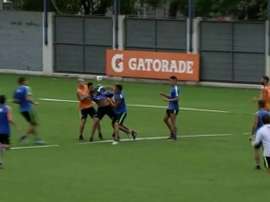 Ambos jugadores se enfrentaron a puñetazos en un entrenamiento reciente. Twitter