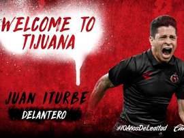 Iturbe joins Tijuana on loan. Twitter/Xolos