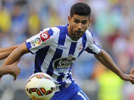 Le joueur espagnol du Deportivo La Corogne, Juanfran. AFP
