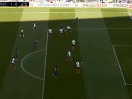 Lance do gol de Paco Alcácer. Captura/LaLigaTV