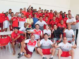 Jugadores de Náutico celebran una victoria. Nauticope