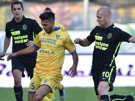 El Hellas Verona perdió ante un Frosinone que también lucha por la salvación.
