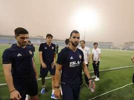 El partido no pudo disputarse de manera normal a causa de la tormenta de arena. ValenciaCF