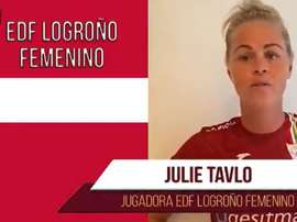 Julie Tavlo ficha por el EDF Logroño Femenino. Twitter/EdfFemenino