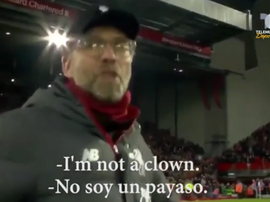 Jürgen Klopp s'énerve après la rencontre face à City. . Capturas/Sky/ASTV/Telemundo