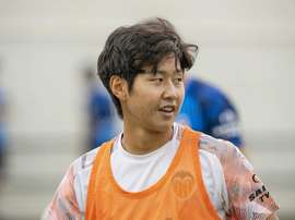 Kang-in Lee est de retour dans le groupe de Valence. Twitter/valenciacf