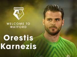 O internacional grego vai jogar pela primeira vez em Inglaterra. Twitter/Watford