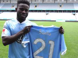 Kingsley Sarfo, lors de sa présentation avec Malmö. MFF
