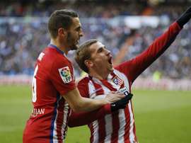 Koke et Griezmann célèbrent leur victoire en Liga avec l'Atletico Madrid. EFE