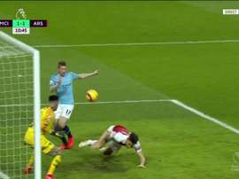 Koscielny a égalisé face à City. Capture/RMCSport