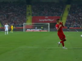 Kuba scored with a spectacular volley. Captura Bein English