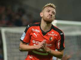 L'ailier de Rennes Pedro Henrique face au PSG, le 30 octobre 2015 à Rennes. AFP