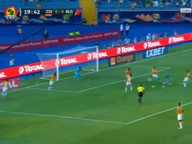 L'Algérie ouvre le score face à la Cote d'Ivoire par l'intermédiaire de Feghouli. Capture/BeinSports