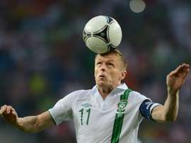 L'Irlandais Damien Duff face à l'Italie, lors de l'Euro le 18 juin 2012 à Poznan en Pologne. AFP