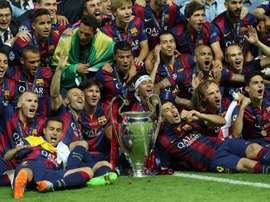 O Barça ganhou seu segundo triplete em 2015. EFE