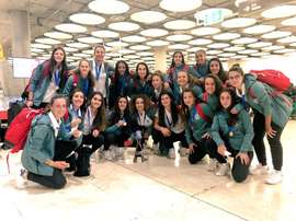 Las campeonas pisaron suelo español. SeFutbolFem