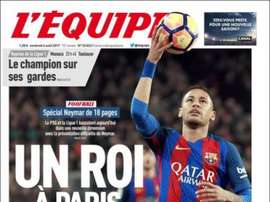 La Une de L'Équipe du 04-08-17. L'Équipe