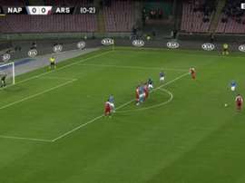 Lacazette a fait taire San Paolo. Capture/RMCSports