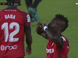 Primeira chegada, primeiro gol. Captura/MovistarLaLiga