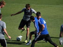El Cádiz trabajó con más exigencia. Twitter/Cadiz_CF