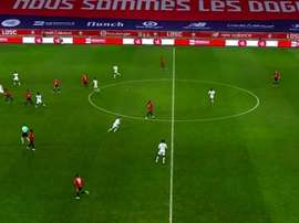 El Lille le ganó al Stade de Reims. Captura/MovistarLigadeCampeones