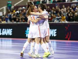 Final ibérica na final do Europeu de futsal feminino. Twitter/SeFutbolFem