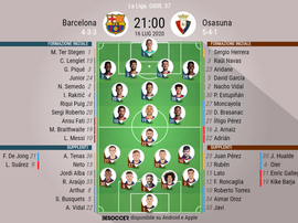 Le formazioni di Barcellona-Osasuna. BeSoccer