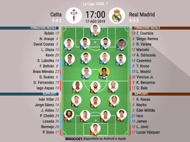 Le formazioni iniziali di Celta-Real. BeSoccer