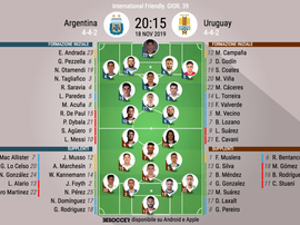 Le formazioni ufficiali di Argentina-Uruguay BeSoccer