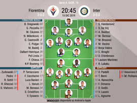 Le formazioni ufficiali di Fiorentina-Inter. BeSoccer