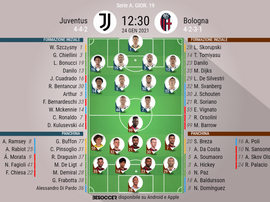 Le formazioni ufficiali di Juventus-Bologna. BeSoccer