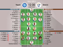 Le formazioni ufficiali di Napoli-Brescia. BeSoccer