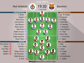 Le formazioni ufficiali di Valladolid-Barcellona. BeSoccer